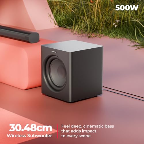 Image of Zebronics Juke Bar 9560 950W Soundbar 2026 Launch, 5.1 CH Surround Sound, Dolby Audio, 30.48cm Wireless Subwoofer, Dual Rear Satellites, BTv5.3, HDMI ARC, USB, LED Display, Wall Mountable