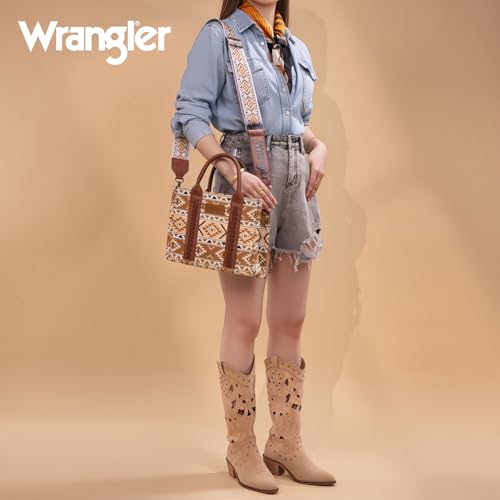 Image of Wrangler Aztec Tote Bag for Women Boho Shoulder Purses and Handbags
