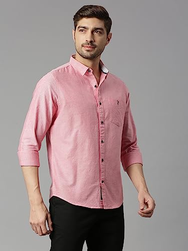Image of Thomas Scott Men Premium Slim Fit Solid Cotton Twill Full Sleeve Shirt