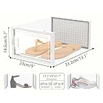 HOMIDEC Clear Shoe Storage Boxes, Stackable Shoe Organizer for Closet - Image 3