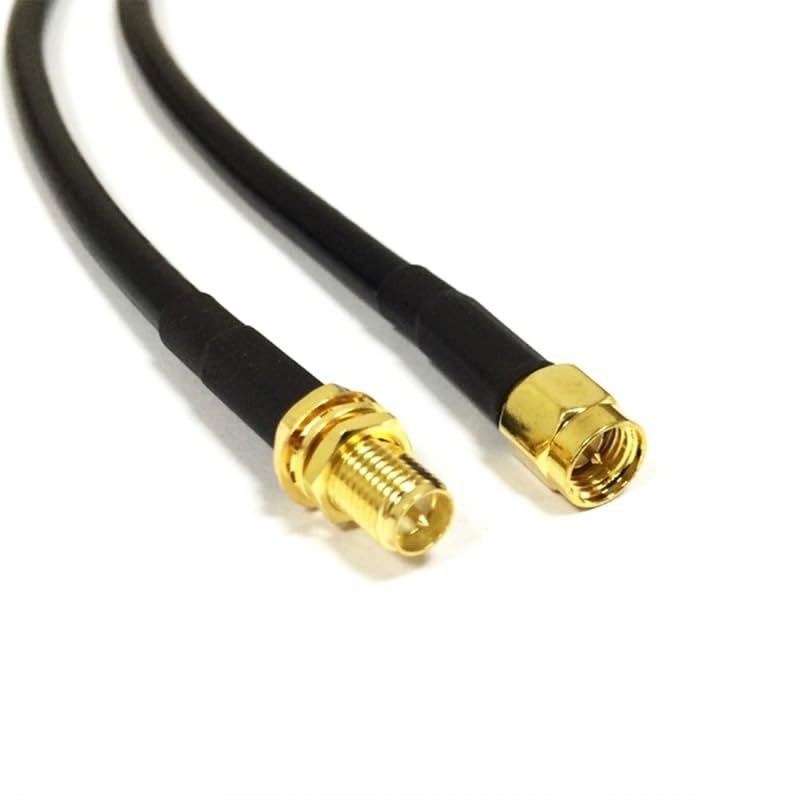 WiFi Antenna Extender RP-SMA Female Jack to SMA Male Plug Jumper Cable (400CM) (RG58)