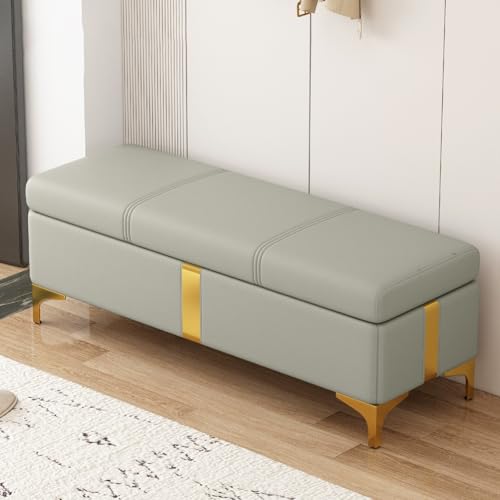 Banc à chaussures moderne haut de gamme avec ottomane rembourrée en velours doux