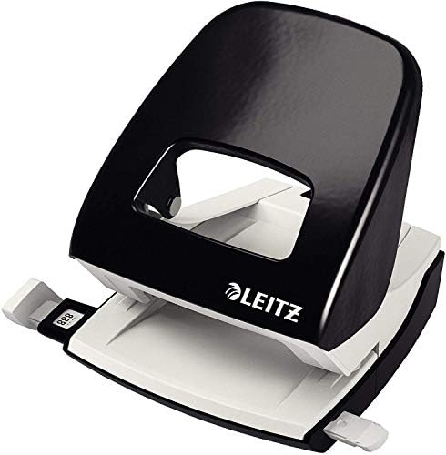 Leitz Hole Punch, 30 Sheets, Guide Bar with Format Markings, Metal, NeXXt Range, 50080095 - Black