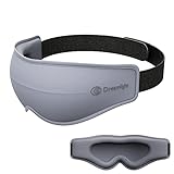 DREAMLIGHT Ease Lite 3D Sleep Mask Silk for Women and Men, 100% Light Blocking Eye Mask Blinders for Sleeping,Dark Circles,Puffy Eyes,Dry Eyes,Travel,Washable Soft Sleeping Mask (Gray)