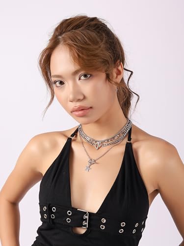 Collier ras du cou gothique argent pour sublimer un look punk et emo - 5