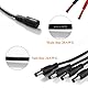 KUOQIY 2 Stücke 5.5x2.1 mm 5-24 V 1 Buchse auf 4 Stecker DC Power Splitter Kabel, 4 Wege DC Verteiler Kabel, Kamera-Splitterkabel, für CCTV-Kameras, LED-Lichtleiste, Router