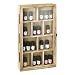 Ikee Design Wooden Hanging Display Case with Hinged Glass Front Door