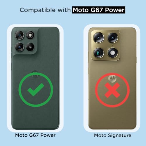 Image of Outlouders Back Cover for Motorola Moto G67 Power 5G / G57 Power 5G / G Max 5G Clear Transparent PC + TPU Bumper Case with Raised Edges for Shockproof Protection (Transparent)