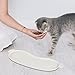 ShengQuanHao Dog Cat Bowl Mat Pet Feeding Mat PP Foldable Easy Clean Washable Pet Placemats for Food and Water Water Bowl Mat, White