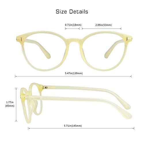 Image of VisionGlobal Blue Light Blocking Glasses for Women /Men, Computer Reading, TV Glasses, Stylish Oval Frame