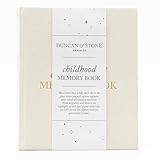 Childhood Memory Book - Elegant Memory Book For Kids Till Age 18 W/Guided Prompts, Space for Photos & More - Childhood Memory Journal (175 Pages, Cream)