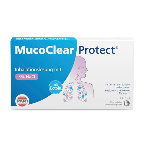 MucoClear Protect Inhalationslösung verflüssigt den Schleim in der Lunge, 20 St. Einzeldosisbehältnisse