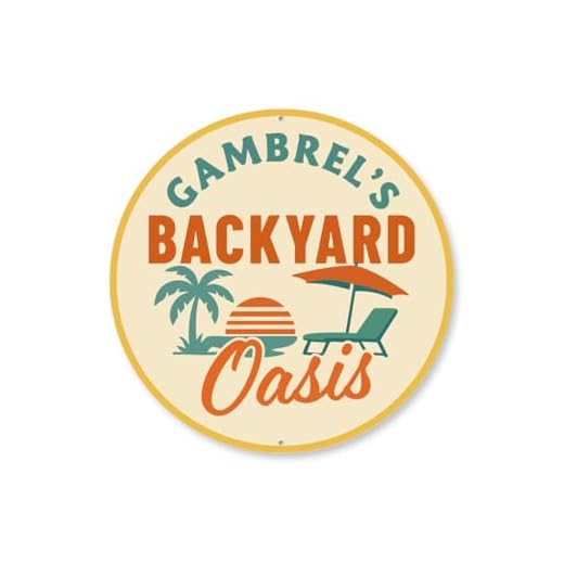 Personalized Aluminum Pool Sign for Decor