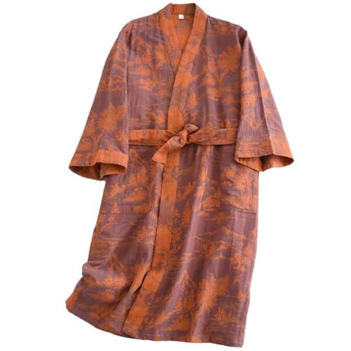 Pijamas japoneses tipo kimono para parejas y ropa informal de hogar 2