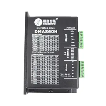 Leadshine DMA860H Stepper Motor Driver 18-80V AC / 24-100V DC,CNC Motor Driver Controller 2.0A-7.2A 200KHz for Nema23/Nema24/Nema34 Stepper Motor/CNC Router Milling Engraving Machine
