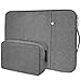 Flintronic Laptop Sleeve for 15.6 Inch, Portable Water Resistant Mens Lap-top Bag with Pockets and Compartments, Compatible with MacBook, Asus, Dell, HUAWEI 15.6 Inch Lap-top (Dark Gray)