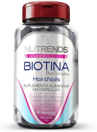 Biotina Hair & Nails 450mg 60 cápsulas, Nutrends