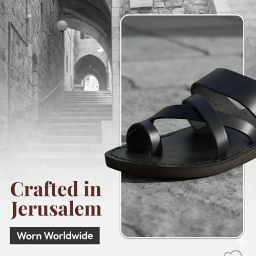 Holy Land Market Jerusalem Sandals for Men & Women, JERUSALEM Black by Holy Land Market - Used condition - Image 6