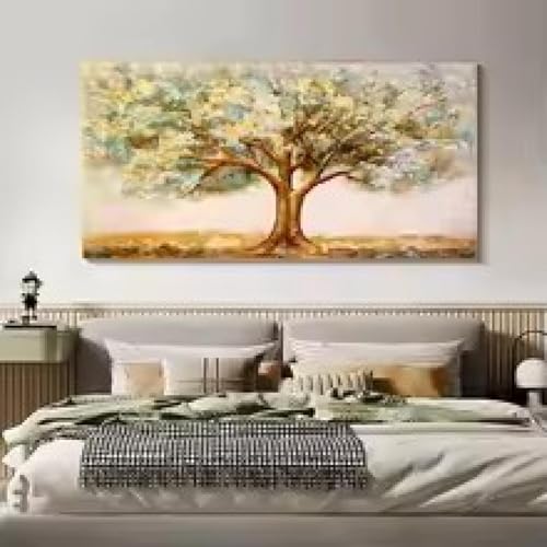 Impressions sur toile d'arbres abstraits avec cadre de qualité supérieure