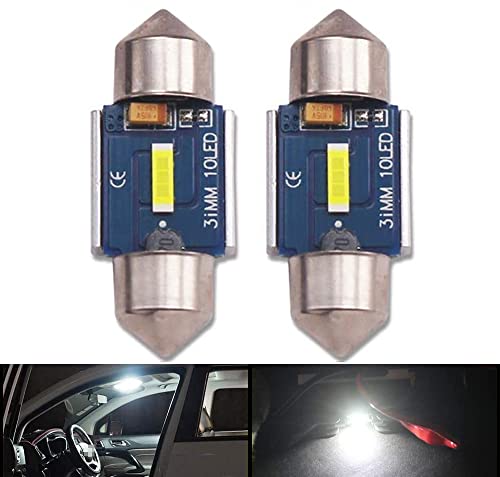 Eseastar 31MM Festoon C5W LED Ampoule Blanc 6000K DE3175 DE3021 DE3022 pour Lampe de Lecture de Dôme Intérieur de Voiture, Paquet de 2 Cover