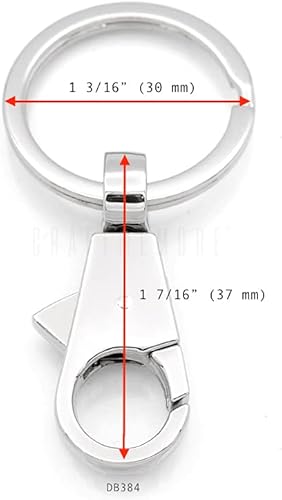 Miniatura 2 de CRAFTMEMORE 2 piezas de hardware para llavero con anillo dividido de 1.181 in DIY llaveros titular hallazgos de llavero (DB384), DB384