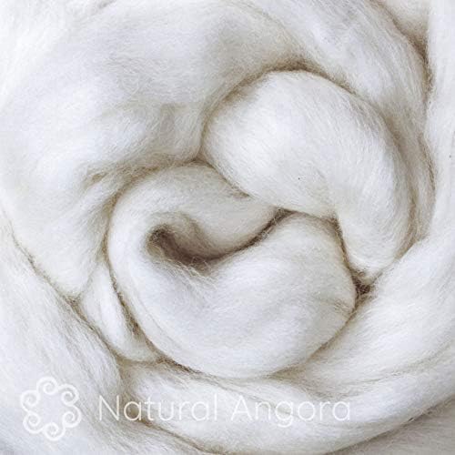 Angora Bunny Fiber. Ultra Soft, Natural Undyed Combed Top image 5