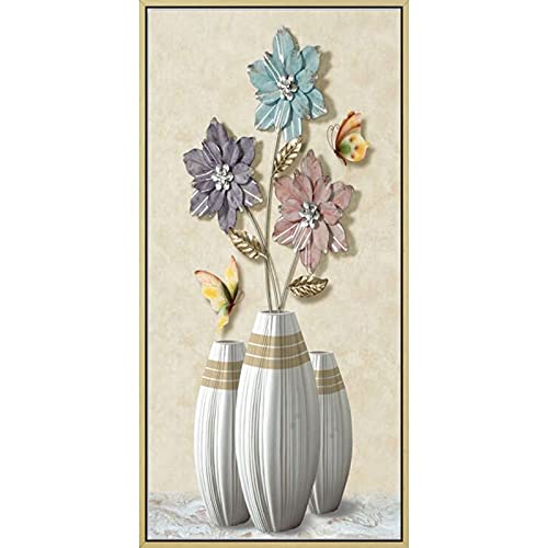Broderie diamant iris grand format 40x100 cm avec kit complet de peinture strass