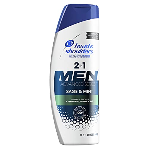 Head And Shoulders Shampoo For Men, Men Advanced Series Sage And Mint 2-In-1 Shampoo And Conditioner, 12.8 Fl Oz, Pack Of 6 #TOP2