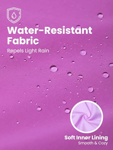 Image of WELAKEN Lightweight Jacket for Girls Kid Teen Waterproof Windbreaker Hooded Rain Coats with Pockets