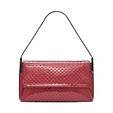Calvin Klein Verne Flap Demi Shoulder Bag, Cranberry Patent Emboss, One Size