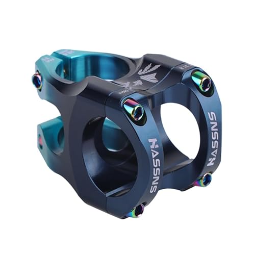 JIASHUNHE Bike Stem MTB Power Stem Road Bike Mountain Bicycle Bridge Short 35mm Rod Handlebar Table Adjustable Riser 31 8 Cycling(Black-Blue)