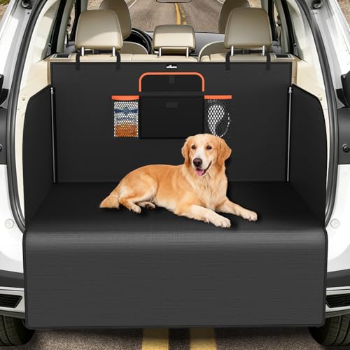 UPAWPIA Protection Coffre Voiture Chien Imperméable Housse Coffre Voiture Chien avec Protection Latérale Pare-Chocs Bache Longue Tapis Coffre pour...