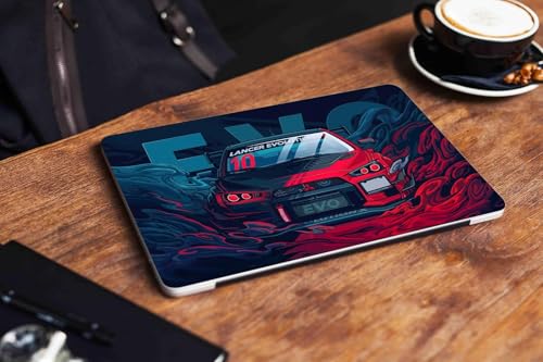 Image of PIXELARTZ Full Body Laptop Skins Sticker Laminated HD Quality Vinyl fits Upto 15.6 inches Compatible with Dell, Lenovo, Acer, HP, Asus -Self-Adhesive (Lancer EVO)