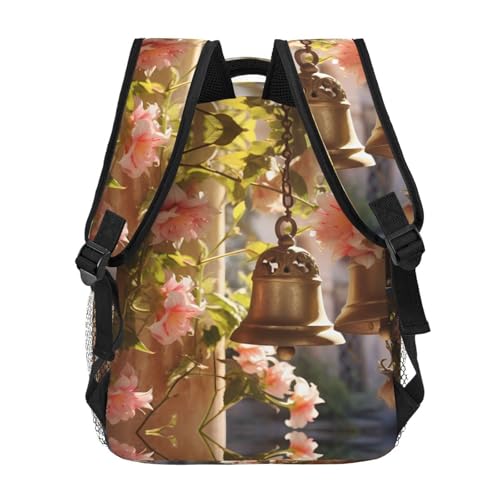 PHAYAH Chimes Pattern Backpack 15.7" Simple Bag For Everyone With 1 Main Compartment, Front Utility Pocket4