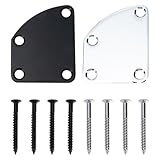 FUTUREORYY Gitarrenhalsplatten 2 Stück aus Edelstahl Metall Verbindungsplatten mit Einfachem Design für Gitarrenhals Montage und Professionelle Gitarrenwerkstatt