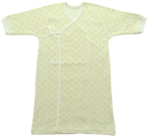 ベビーストーリー スムース 麻葉柄 長肌着 50cm クリーム G22021 日本製