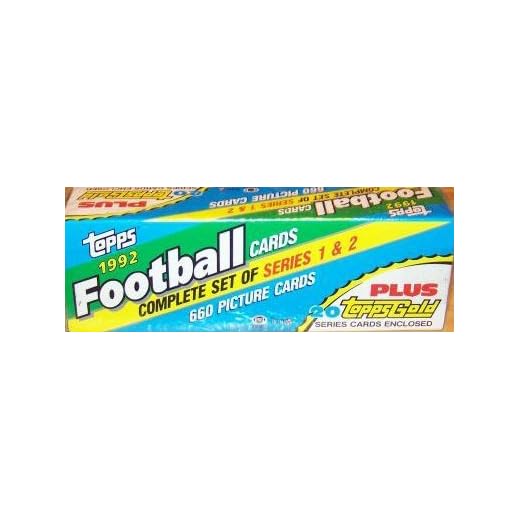 1992 Topps Football Factory Sealed Set, Including the 660 Card Regular Topps Set Plus 20 Randomly Selected Bonus Gold Parallel Version Cards. Loaded with Stars Including Emmitt Smith, John Elway, Barry Sanders, Marcus Allen, Reggie White, Steve Young and Many Others!