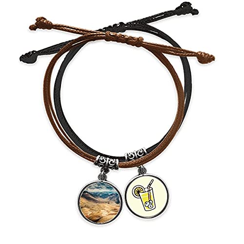 Bracelet Les Montagnes désertiques Nuage Sky, une idée cadeau originale en cuir