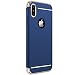 Phone Case of iPhone X/10 Luxury Electroplating Premium 3 In 1 Shockproof Slim Protection Cover (blue)