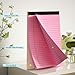 4 Pack Note Pads 5 x 8 Inch Pink Small Legal Pads 5 x 8 Colored Notepad 5 x 8 Micro Perforated Writing Pads Lined Paper Pads College Ruled Pad Paper 30 Sheets Notebook for Study, To-Do Lists, Office