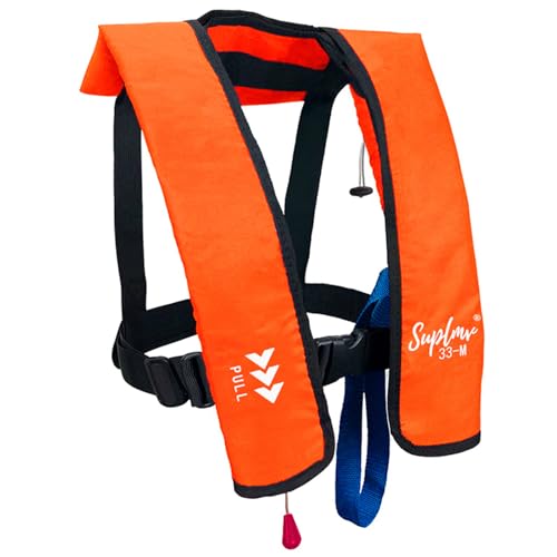 Suplvmc Adult Inflatable Life Jacket/Kayak Buoyancy Vest | Fishing Sailboat PFD Thin Weight Suitable for up to 330 pounds