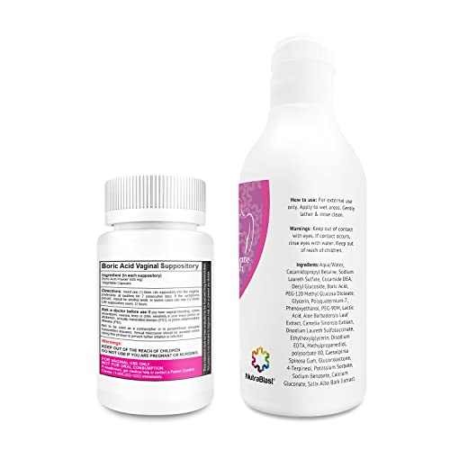 NutraBlast Boric Acid Vaginal Suppositories - 100% Pure Made in USA - Boric Life Intimate Health Support - Image 4