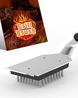 Grillbürste, Grill Reinigungsbürste Edelstahl Schaber, 31.5CM Extra Langer und Wärmedämmung Griff, Grillbürste für gussrost, Grill zubehör für Gasgrill, Holzkohlegrill, Elektrogril,Grillrost