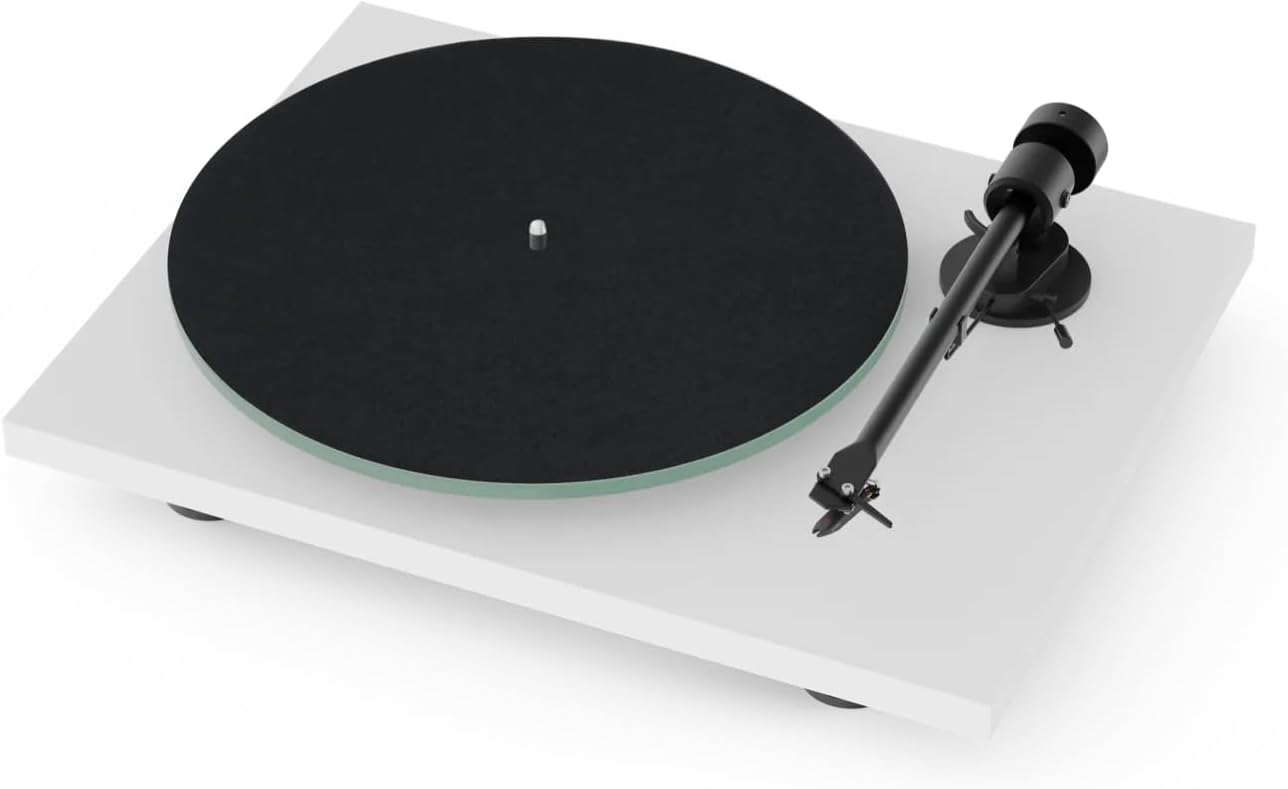 Pro-Ject T1 Evo Phono Turntable with OM10 Cartridge (White)