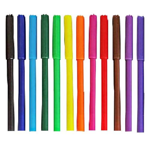 Image of M1SS 24 Packs of Fibre Pens – 12 Colours Per Pack, Total 288 Fibre Tip Pens – Multipack Drawing Set for Artists, School Supplies, Office, Colouring and Crafts (24 Packs)