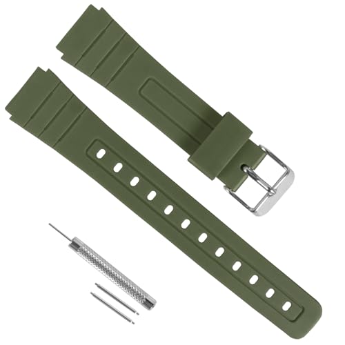 18mm Replacement Watch Band for Casio F-91W/F-84/F-94/F-105/