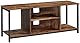 VASAGLE TV-Schrank, Fernsehtisch, TV-Regal, Lowboard mit offenen Fächern, für Wohnzimmer, Unterhaltungsraum, für Fernseher bis zu 55 Zoll, Industrie-Design, vintagebraun-schwarz LTV060B01