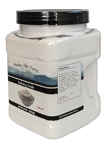 Baking Soda By Medley Hills Farm 2.5 Lbs. in Reusable Container - Gluten-Free All Purpose Baking Soda for Cooking, Baking & Cleaning - Made in USA