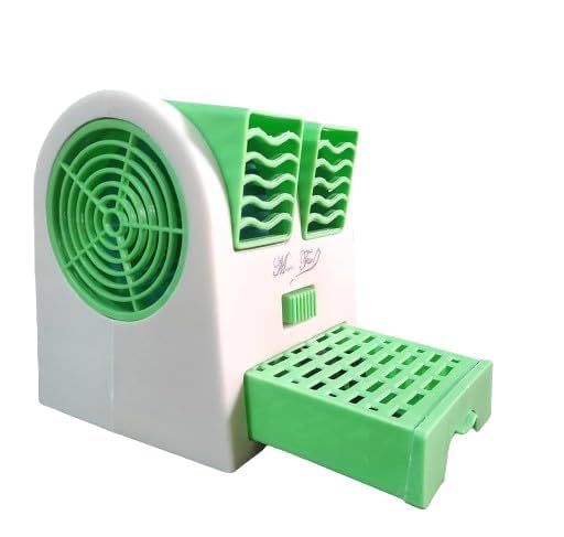 Image of KCUBE Portable Small Plastic Air Conditioner Water Cooler Mini Fan Dual Bladeless for Use in Car /Home /Office Multicolor
