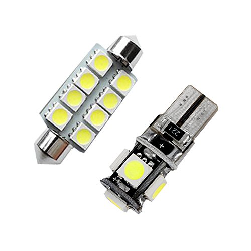 Muchkey Car Led Interior Light Bulb for Fiesta 2009-2012 Replacement Car Dome Light Bulb Kit 2pcs White